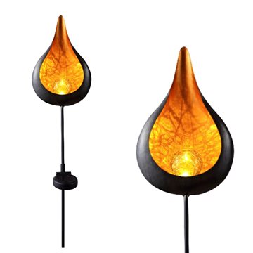 Dekorativ skulpturel solcellelampe - "Dråben" GL1003EZ