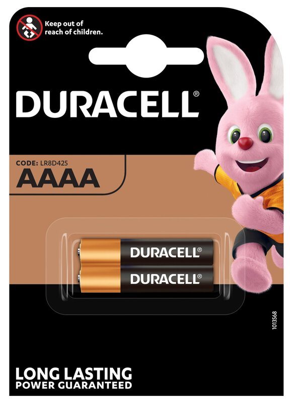 Duracell 2 stk. AAAA alkaline batterier / LR61/LR8D2425/MN2500/MX2500/E96 AAAA LR8D425 LR61