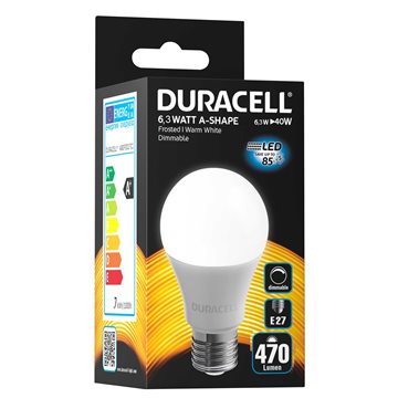 Duracell® Dæmpbar LED-pære med E27 fatning 470 lumen A200D27C1