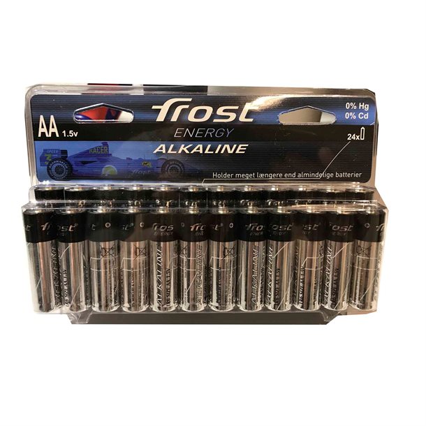 Frost Alkaline batteri Classic AA, 1,5 volt 24 stk #FRO013028  