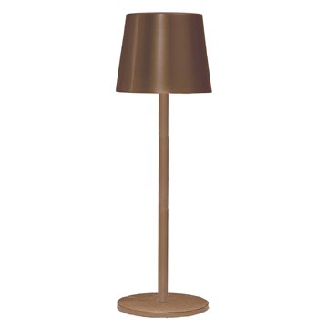 Genopladelig bordlampe med kelvin-skift, trinløst dæmpning, 36,5 cm høj, i sort farve - IP44