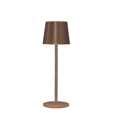Genopladelig bordlampe med kelvin-skift, trinløst dæmpning, 27,5 cm høj, i bronze farve - IP44 CB218504