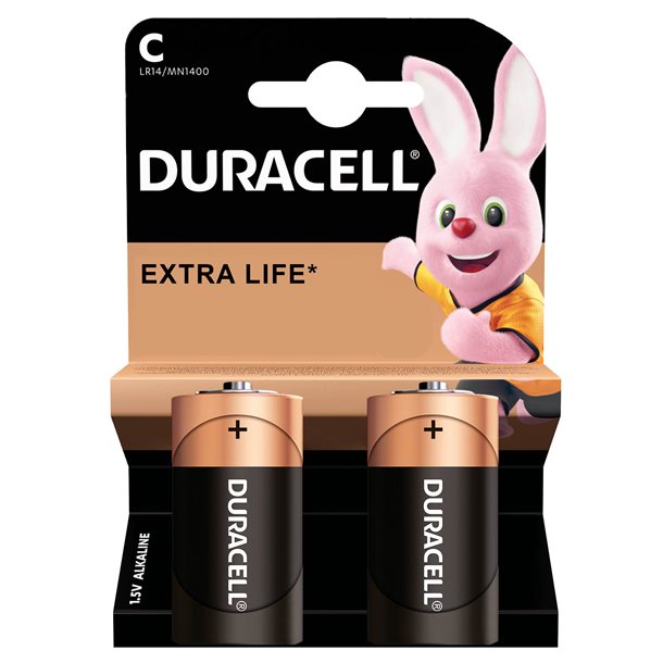 Duracell C alkaline batteri 2 stk.