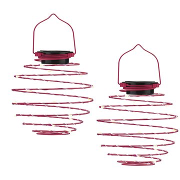 Spiral solcellebelysning lille model 2 stk - 12 cm #GL910PEZ  