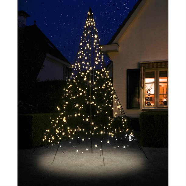 Fairybell 3 meter høj LED juletræ med 480 LED\'er i varm hvid, med "Twinkle effekt" og inklusiv stang 300-480-03-EU