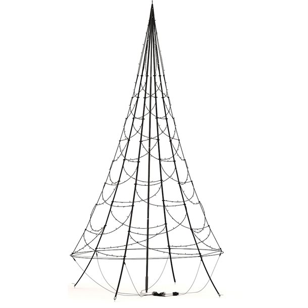 Fairybell 3 meter høj LED juletræ med 480 LED’er i varm hvid, inklusiv stang #FANL-300-360-02-EU  