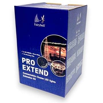 Fairybell Cluster suppleringssæt 2 x  5 meter i alt 500 LED'er i varm hvid - uden transformer