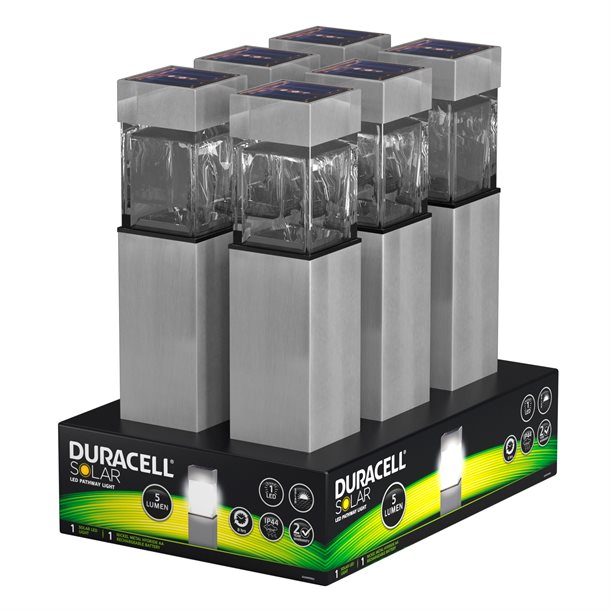 DURACELL havelampe i rustfrit stål med 5 lumen -6 stk. GL004NT6DU