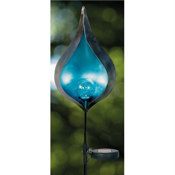 Dekorativ skulpturel solcellelampe - Blå Calla GL1009EZ