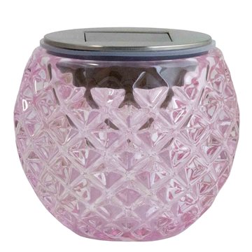 Solcelle glaskugle med lyserødt glas fra eZsolar GL1036EZ