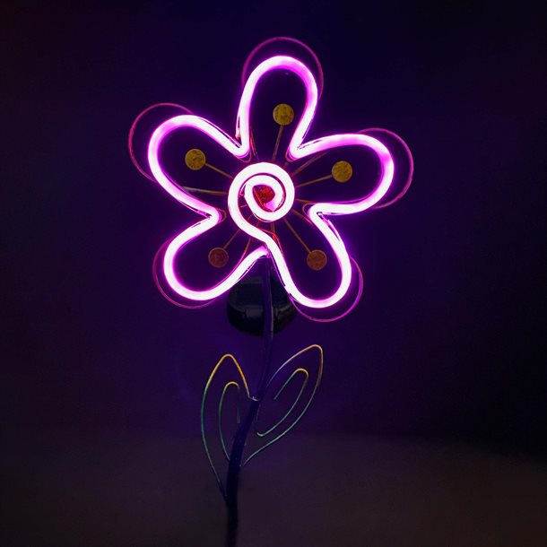 Flora Pink - en solcellelampe med LED-bånd i pink farve fra eZsolarGL1052EZ