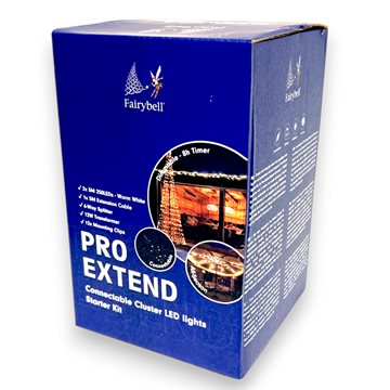 Fairybell Cluster lyskæde startsæt med 2 x 5 meter i alt 500 LED'er i varm hvid med timer og lysdæmper