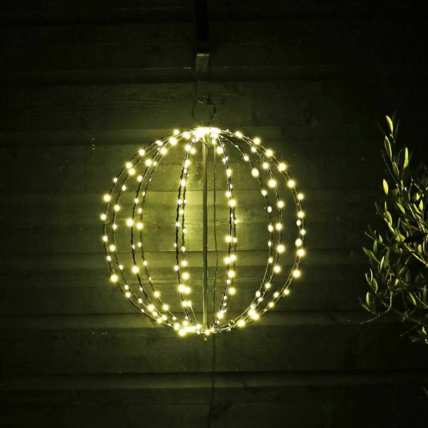 Julekugle med timer - 30 cm. i diameter med 144 LED’er i varm hvid. KEV 2005