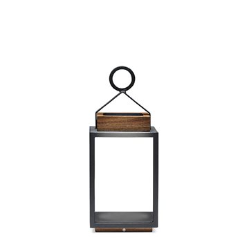 Suns hybrid lanterne til sol og strøm i teak og antracit - Coco str. small SUN1700241398126110  