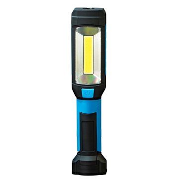 Fleksibel arbejdslygte med gribe-arm og krog til ophængning MAX-M-WKL-005BBL