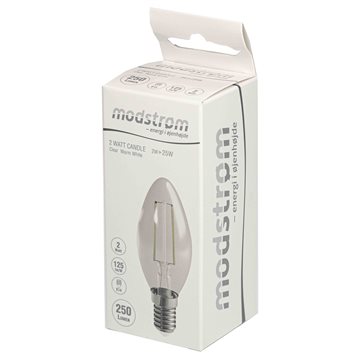 LED filament kerte pære E14 med 250 lumen -  MDFC25C2N14C1