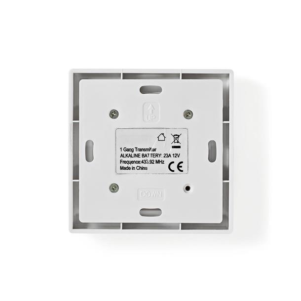 Smart RF-Mesh enkelt vægafbryder/kontakt RF-Stik 433 MHz i farven hvid RFWS10WT