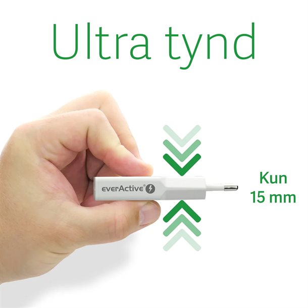 Intelligent USB hurtigoplader på 30 W - Hurtigopladningsfunktion - 2 x 3A - med 2 output: 1 - USB-A 1 USB-C SC-380Q