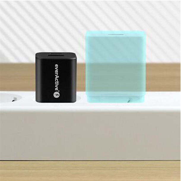 Intelligent USB hurtigoplader på 30 W på 2 x 3A - med 2 output 1 USB-A og 1 USB-C SC-390QB  