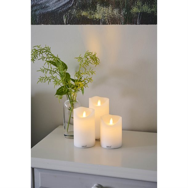 Sirius Sara Genopladelige LED-stearinlys 3 stk. SIR80234