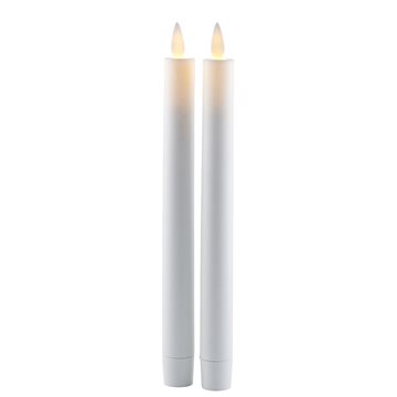 Sirius Sara Tall genopladelige - Hvide krone LED-stearinlys 2 stk. Ø 2 x H 25 SIR80238
