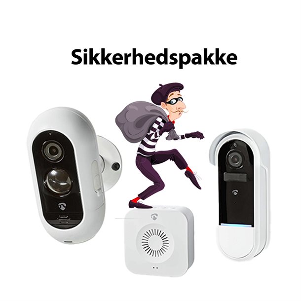 ikkerhedspakke Nedis Smart - IP-kamera – Dørtelefon - Dørklokke WIFIsikkerhedspakke