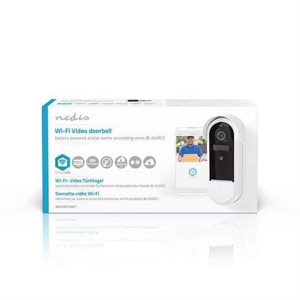 SmartLife Video Dørtelefon Wi-Fi - Batteri / Transformer - Full HD 1080p WIFICDP30WT