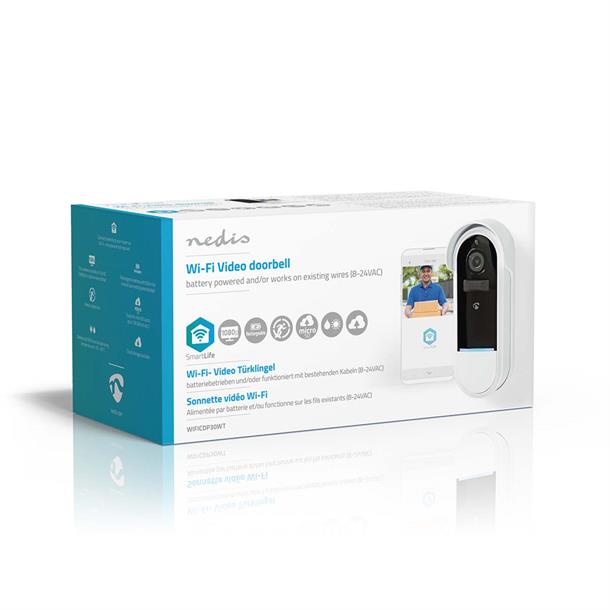 SmartLife Video Dørtelefon Wi-Fi - Batteri / Transformer - Full HD 1080p WIFICDP30WT