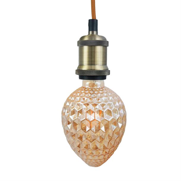 4W Dekorativ globe 95 i vintage kogle design - Filament LED pære 360-400 lumen KRY011200